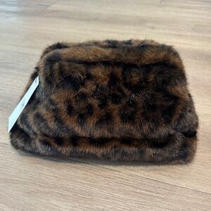 Pepita Cheetah Faux Fur Clutch